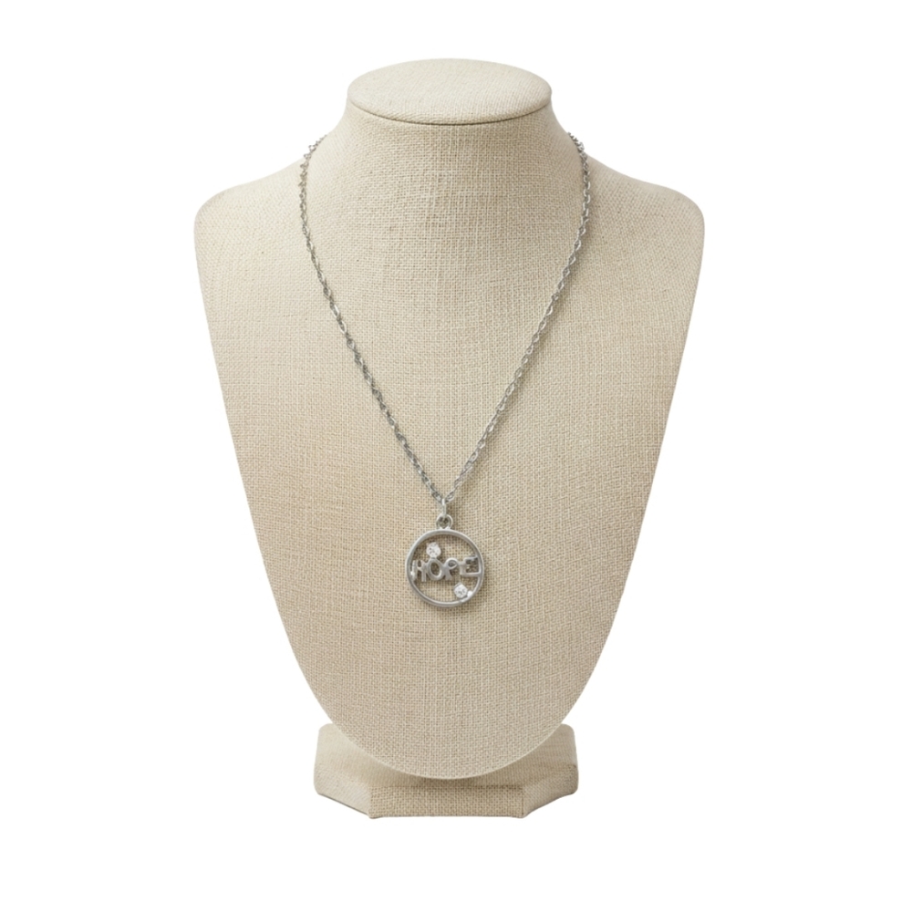 Elegant Silver “Hope” Pendant Necklace | Inspirational Jewelry
